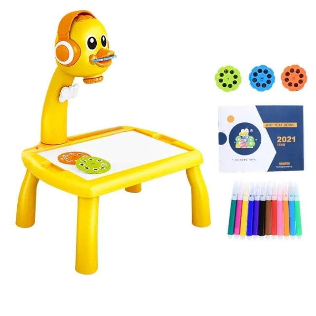 Kids Mini Led Projector Art Drawing Table